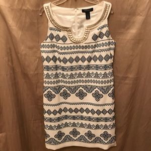 WHBM embroidered dress size 4
